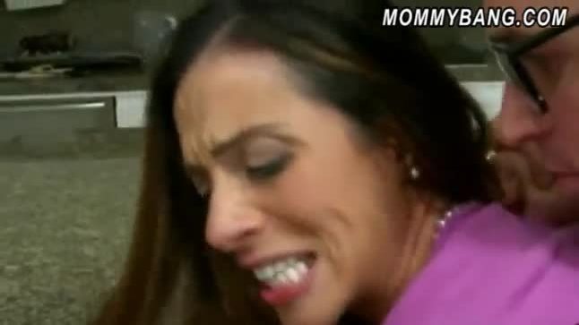 Callie Cyprus and Ariella Ferrera threesome in the kitchen